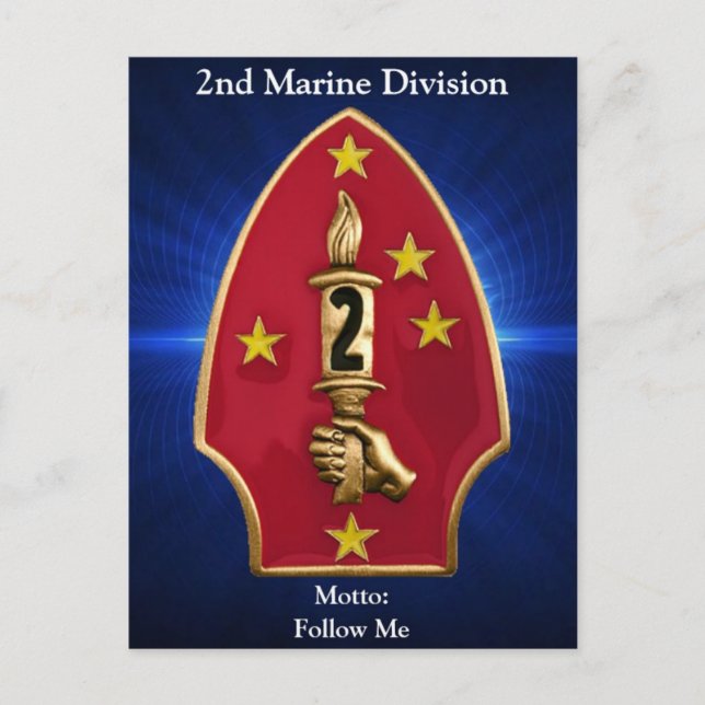 Carte Postale 2e division de mars (Devant)