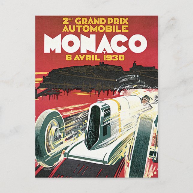 Carte Postale 2e Grand Prix de Monaco (Devant)