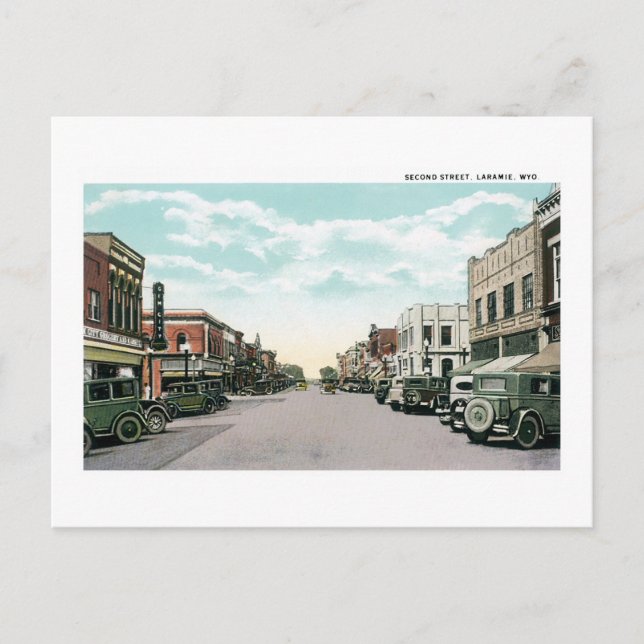 Carte Postale 2e rue, Laramie, Wyoming (Devant)
