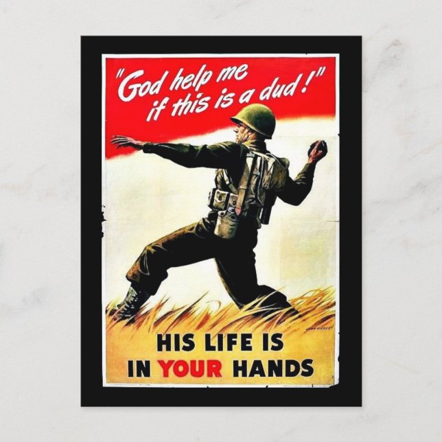 Carte Postale 2ème guerre mondiale entre vos mains (Devant)