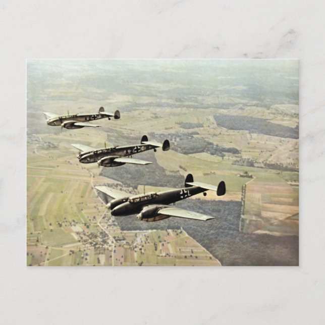 Carte Postale 2ÈME GUERRE MONDIALE Trois Messerschmitt ME-110 (Devant)