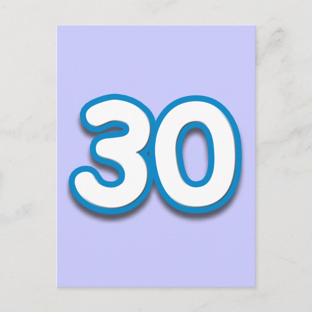 Carte Postale 30 ans Anniversaire ou anniversaire - Ajouter un t (Devant)