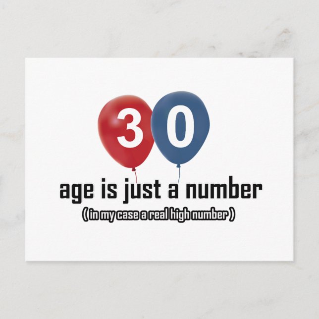 Carte Postale 30 ans rien qu'un nombre de conceptions (Devant)