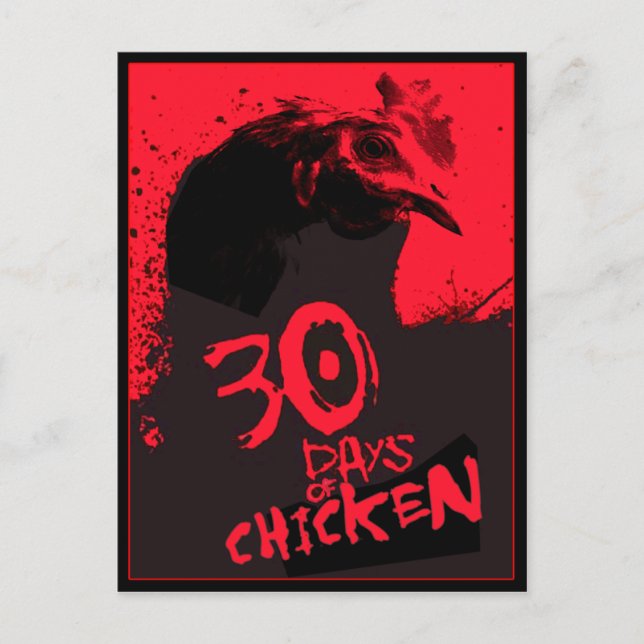 CARTE POSTALE 30 JOURS DE POULET (Devant)