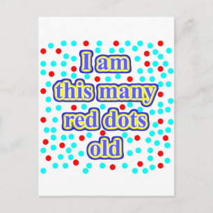 Carte Postale 30 points rouges vieux