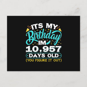 Carte Postale 30e anniversaire C'est mon 30e anniversaire