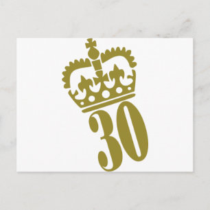 Carte Postale 30e anniversaire - Numéro - Trente