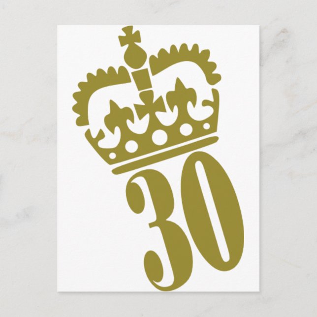 Carte Postale 30e anniversaire - Numéro - Trente (Devant)