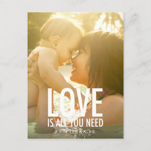 Carte Postale 311 Ajouter votre photo L'amour est tout ce dont v