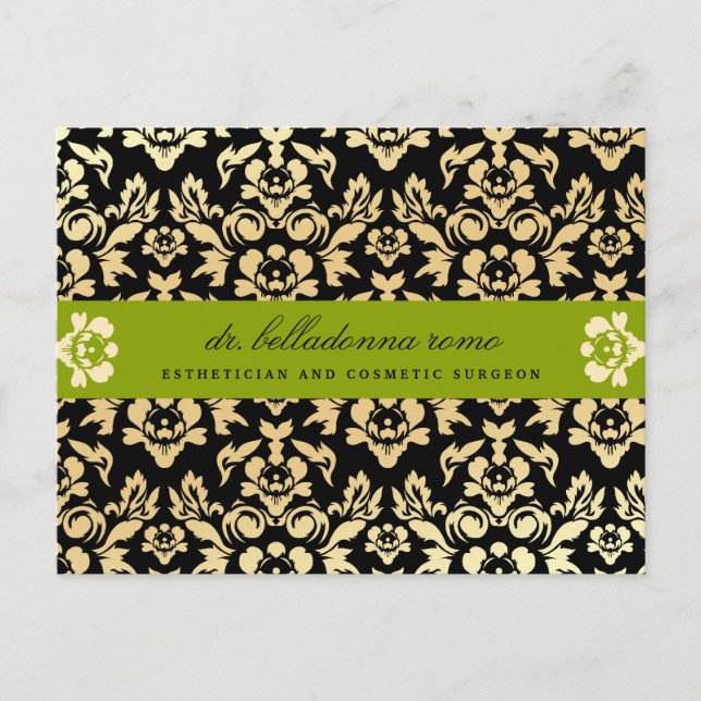 Carte postale 311-Belladonna Damask Lime (Devant)