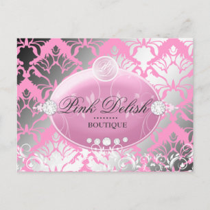 Carte Postale 311 Chimmer à damas à déperdition rose Rose