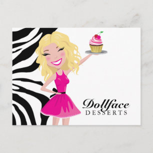 Carte Postale 311 Dollface Desserts Blondie Zebra