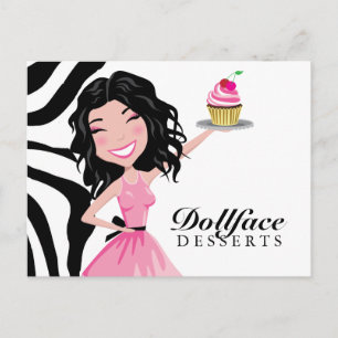 Carte Postale 311 Dollface Desserts Kohlie Zebra