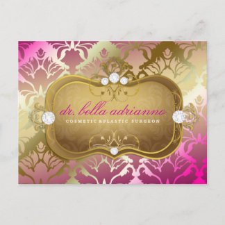 Carte Postale 311 Glamour Golden Pink Damask