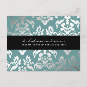 Carte Postale 311 Ladonna Damask Turquoise Blue