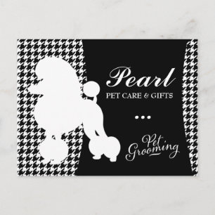 Carte Postale 311 Pearl the Poodle Pet Grooming Houndstooth