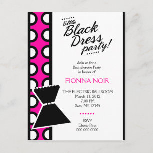 CARTE POSTALE 311 PETITE INVITATION DE ROBE NOIRE