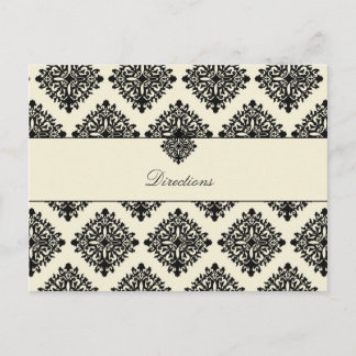 Carte Postale 311 Phoebe Cream & Black Direction Card