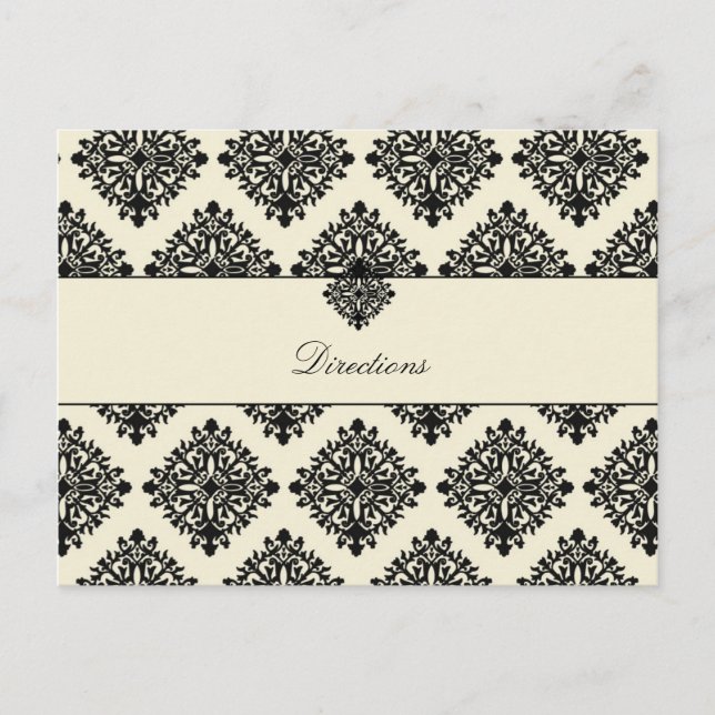 Carte Postale 311 Phoebe Cream & Black Direction Card (Devant)