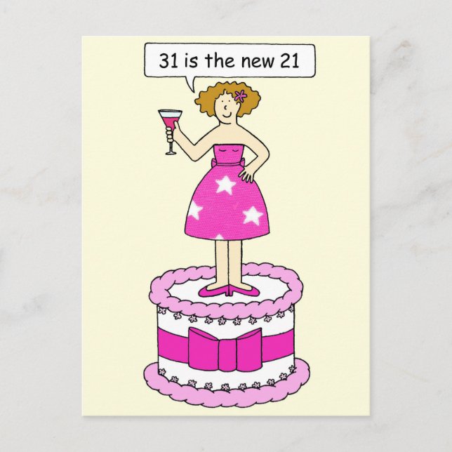 Carte Postale 31 est le nouvel Humour d'anniversaire de 21 pour  (Devant)