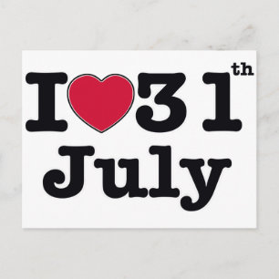 Carte Postale 31 juillet mon jour d'anniversaire