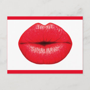 CARTE POSTALE 327493 ROUGE LÈVRES SMOOCH KISS MAKEUP BEAUTY LOVE