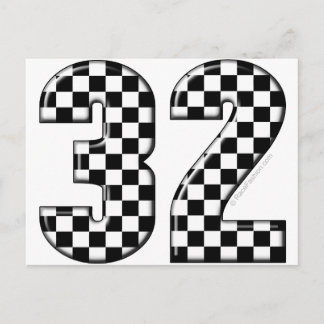 Carte Postale 32 numéro de course automobile