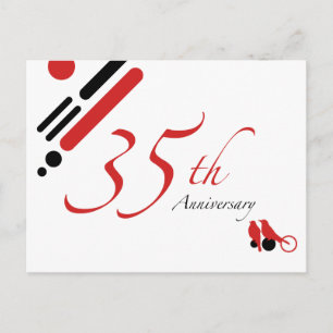 Carte Postale 35e anniversaire (oiseaux mods)