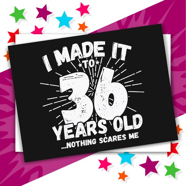 Carte Postale 36 ans sarcasme mème drôle 36e anniversaire (Créateur téléchargé)