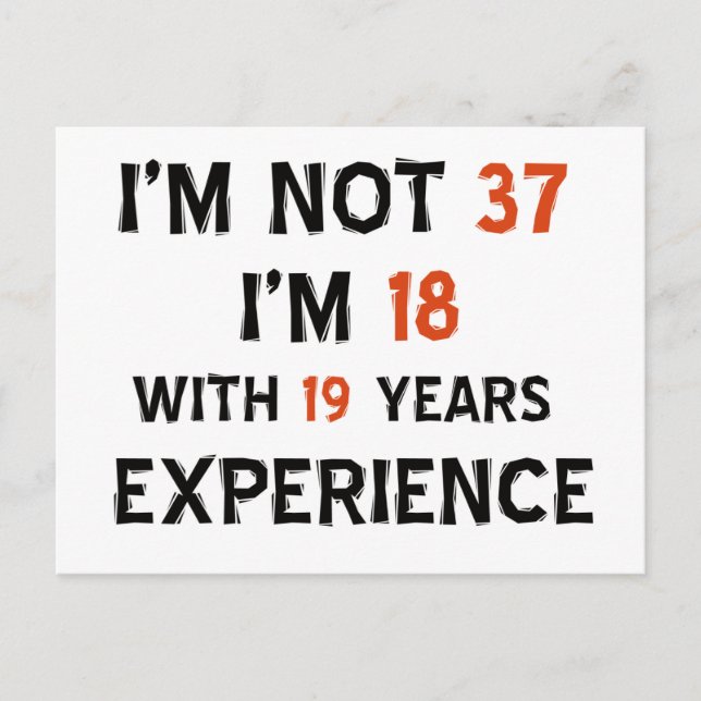 Carte Postale 37th birthday designs (Devant)