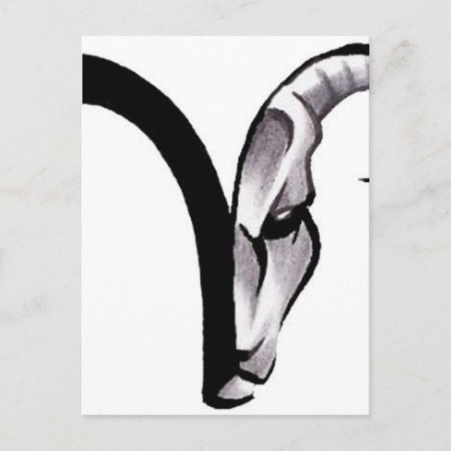 Carte Postale 398ed2e311876f65315abc50c5e40934—aries-ram-tatouag (Devant)