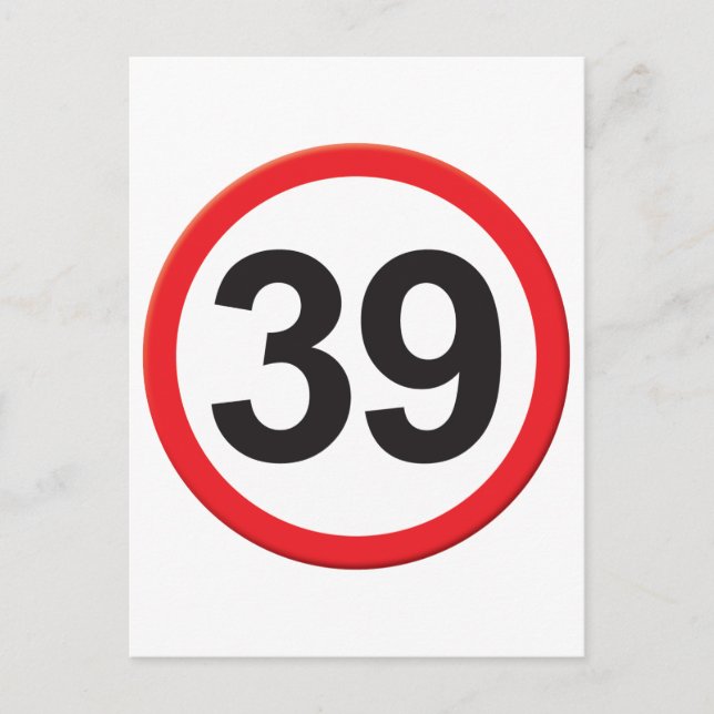 Carte Postale 39 ans (Devant)