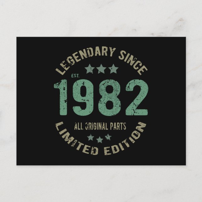 Carte Postale 39 ans Légende Anniversaire 39e anniversaire (Devant)