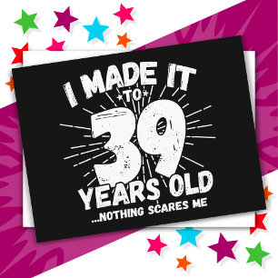 Carte Postale 39 Ans Sarcasme Mème Drôle 39e Anniversaire