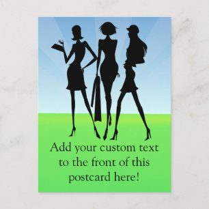 Carte Postale 3 Amis Femmes Shopping