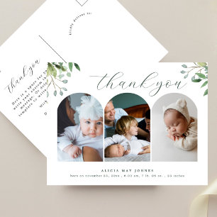 Carte Postale 3 Arche de photos Élégant Verdure Nouveau Bébé Mer