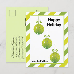 Carte Postale 3 boules de chickleballs modernes, texte personnal
