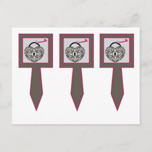 Carte Postale 3 Coeur Verrouiller Mariage Cup Cake Pictures