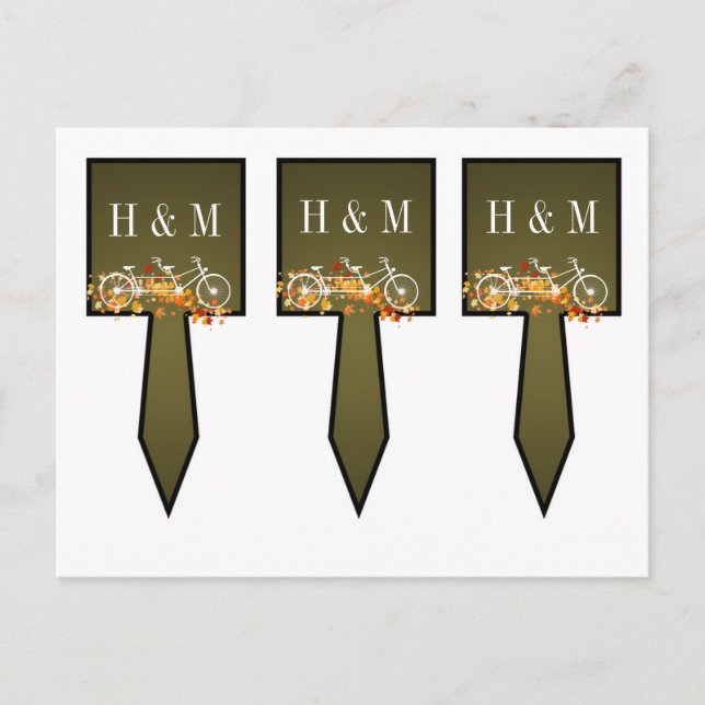 Carte Postale 3 Coupe Cake Pics Whimsical Brown Automne Double V (Devant)