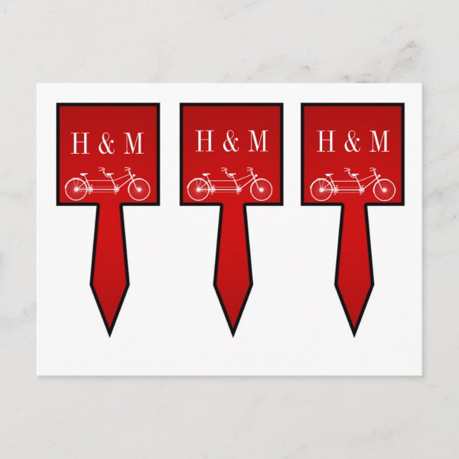 Carte Postale 3 Coupe Cake Pics Whimsical Crimson Red Double Vél (Devant)
