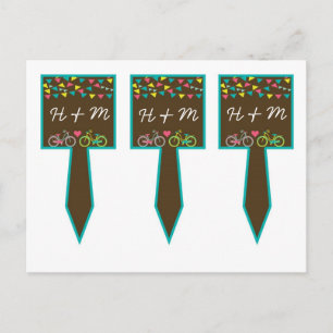 Carte Postale 3 Coupe Cake Pics Whimsical Love Lovers Vélos Vélo