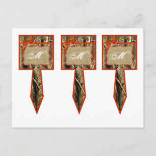 Carte Postale 3 Coupe Cake Picters Camoflouge Camo Orange