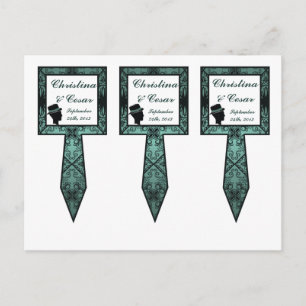 Carte Postale 3 Coupe Cake Pictures Damask Turquoise Couple Man 