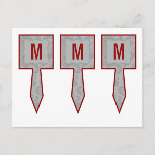 Carte Postale 3 Coupe Cake Pictures Gris Moderne Dentelle Damas