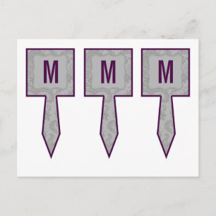 Carte Postale 3 Coupe Cake Pictures Gris Moderne Dentelle Damas