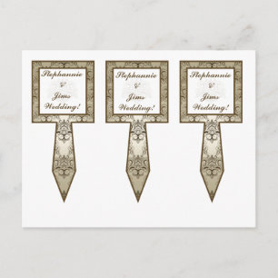 Carte Postale 3 Coupe Cake Pictures Tanish Brown Damask
