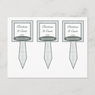 Carte Postale 3 Coupe de gâteau cueillir bleu doux islamique Ram