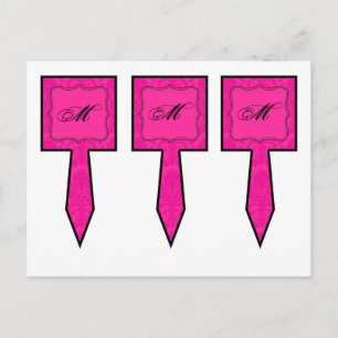 Carte Postale 3 Coupe Gâteau Pictures Hot rose Noir Damas Lace I