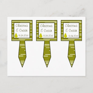 Carte Postale 3 Coupe Gâteau Pictures Poire verte Fruit Stripes