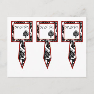 Carte Postale 3 Coupe Gâteaux Pictures Black Red Damask Lace Pri